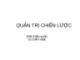 Quản trị chiến lược