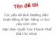 Các yếu tố ảnh hưởng đến hoạt động đi lại bằng xe bus của sinh viên Đại Học Quốc Gia Thành Phố Hồ Chí Minh