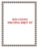 BÀI GIẢNG TRƯỜNG ĐIỆN TỪ