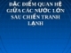 QUAN HỆ GIỮA CÁC NƯỚC LỚN SAU CHIẾN TRANH LẠNH