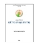 Giáo trình Kế toán quản trị - ĐH Đà Lạt