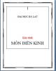 Giáo trình môn Điền kinh - ĐH Đà Lạt