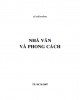 Ebook Nhà văn và phong cách: Phần 1 - Lê Tiến Dũng