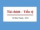 Bài giảng Tài chính Tiền tệ: Chương 5 - ThS. Vũ Hữu Thành