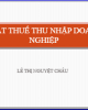 Bài giảng Luật thuế thu nhập doanh nghiệp