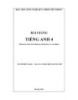 Bài giảng Tiếng Anh 4: Phần 1