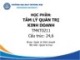 Bài giảng Tâm lý quản trị kinh doanh - Chương 1: Tổng quan về tâm lý quản trị kinh doanh