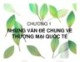 Bài giảng Thương mại quốc tế - Chương 1: Những vấn đề chung về thương mại quốc tế