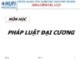 Bài giảng Pháp luật đại cương (General law) - Bài 10: Luật Hình sự - Luật Tố tụng Hình sự