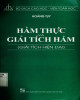 Ebook Hàm thực và Giải tích hàm: Phần 1