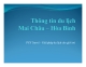 Tài liệu Thông tin du lịch Mai Châu - Hòa Bình
