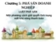 Bài giảng Luật kinh tế - Chương 5: Phá sản doanh nghiệp