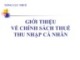 Bài giảng Giới thiệu về chính sách thuế thu nhập cá nhân - Tổng Cục thuế